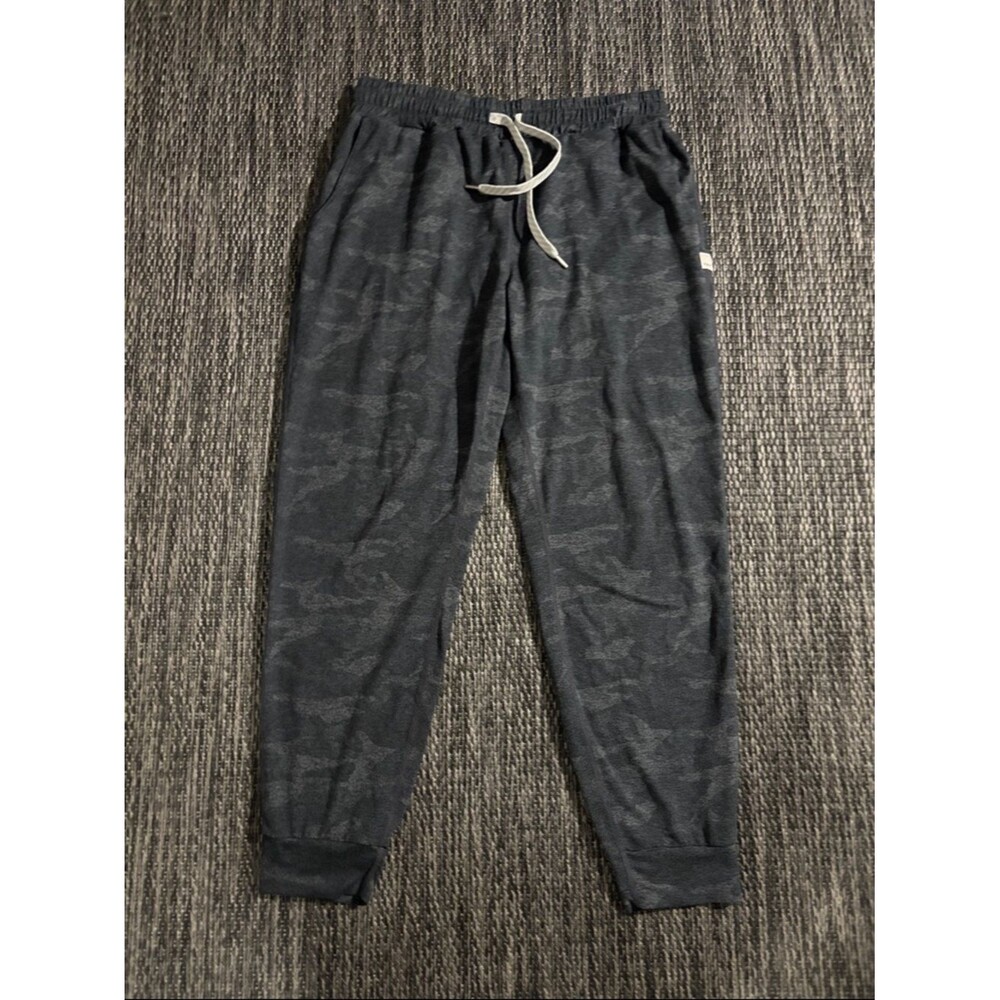 Vuori Performance Joggers Black Camo Soft Lightweight Size Small